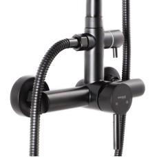 Душевая колонна со смесителем для душа. кабины MIXXUS SUS-003-J черный (из нерж. стали) (MI2807)