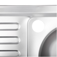 Накладная кухонная мойка ZERIX Z8050R-04-160E (satin) (ZX1615)