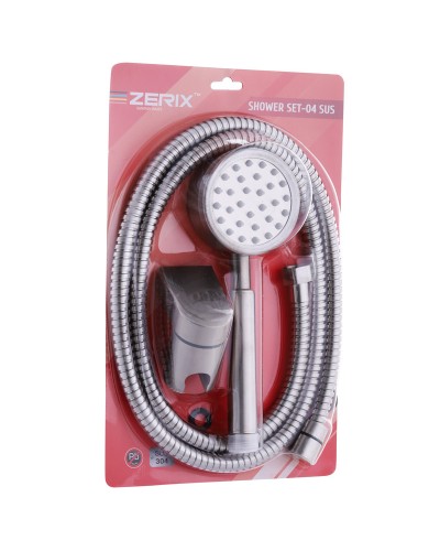 Душовий набір (шланг. лійка. кронштейн) ZERIX SHOWER SET-04 (ZX3099)