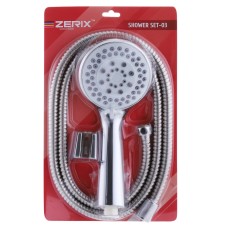 Душевой набор (шланг. лейка. кронштейн) ZERIX SHOWER SET-03 (ZX3097)