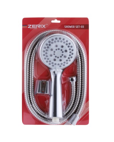 Душовий набір (шланг. лійка. кронштейн) ZERIX SHOWER SET-03 (ZX3097)