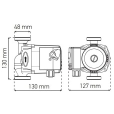 Насос циркуляционный центр. KOER KP.GRS-25/6-130 (KP0251)