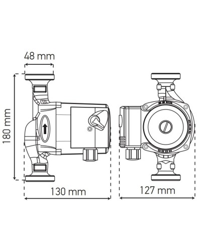 Насос циркуляційний відцентр. KOER KP.GRS-25 / 6-180 (KP0249)