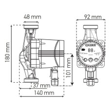 Насос циркуляционный энергосберегающий KOER KP.N25/6-180 (KP0247)