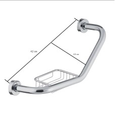 Поручень для ванны с мыльницей ZERIX LR1719 (ZX2633)