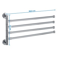 Полотенцедержатель с 4 поворотными планками ZERIX LR114 (LL1488)