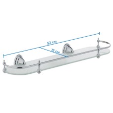 Полка стеклянная с ограничителем ZERIX LR1507 (LL1406)
