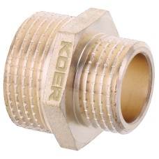 Ниппель редукционный 1/2"х3/4" KOER KF.N0608.WN БЕЗ НИКЕЛЯ (KR2995)