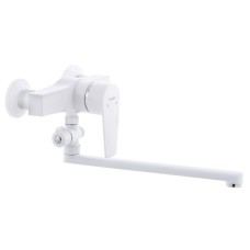 Смеситель для ванны PLAMIX Oscar-006 White (без шланга и воронки) (PM0559)