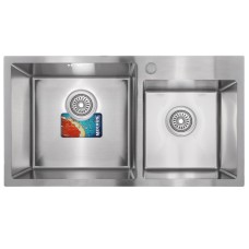 Набор MIXXUS SET-7843D-220x1.0-SATIN (мойка + смеситель + диспенсер + сушка для посуды) (MX0583)