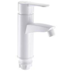 Смеситель для умывальника PLAMIX Sergio-001 Белый (без подводки) (PM0602)