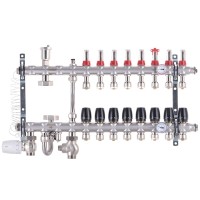 Коллектор со встроенной смеш. взлом KOER KR.S1012-8 1"х8 SUS304 и евроконус 3/4-16 (KR2941)