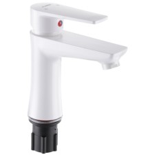 Смеситель для умывальника PLAMIX Oscar-001 Белый (без подводки) (PM0601)