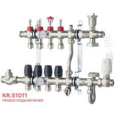 Коллектор со встроенной смеш. взлом KOER KR.S1011-4 1"х4 SUS304 и евроконус 3/4-16 (KR2927)