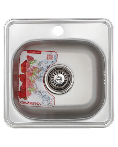 Мийка кухонна ZERIX Z3838-06-160E (satin) (ZM0555)