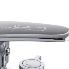 Смеситель для ванны Haiba MAGIC 009 с черной ручкой (HB0696)