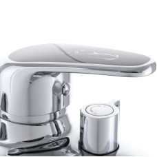 Смеситель для ванны Haiba MAGIC 009 с черной ручкой (HB0696)