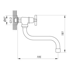 Монокран на одну воду ZERIX JIK13 102-A (ZX3056)