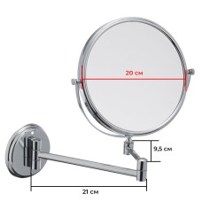 Зеркало увеличительное настенное ZERIX LR6108 (20 см) (ZX2712)