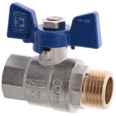 Кран шаровой KOER 1/2" ГШМ (KR.218.B) синий (KR2722)