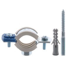 Хомут трубный оцинкованный KOER KCB.10.G 1/2" (20-25) серый (KR2784)