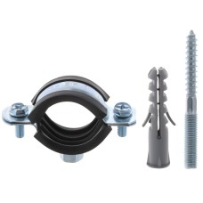 Хомут трубный оцинкованный KOER KCB.20 1" (32-36) черный (KR2797)