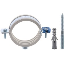 Хомут трубный оцинкованный KOER KCB.10.G 2" (60-64) серый (KR2789)