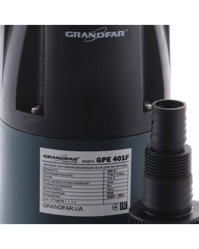 Дренажний насос для чистої води GRANDFAR GPE401F (GF1090)