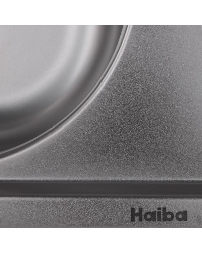 Мийка кухонна HAIBA 80x49 DOUBLE (satin) (HB0652)