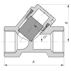 Фильтр грубой очистки 1-1/4" KOER KR.F01 (KR2869)