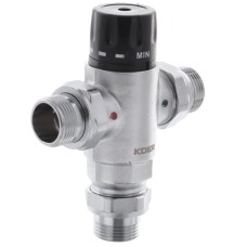 Клапан смеситель термостатический трехходовой 1'' (с накидн. гайками) KOER KR.1258 (KR2817)