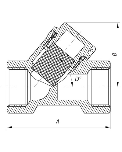 Фільтр грубої очистки 1/2" латунь з вушком СК (SK0049)