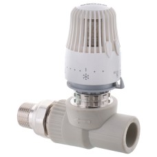 Кран термостатический с термоголовкой прямой PPR 20x1/2 KOER K0155.PRO (KP0198)