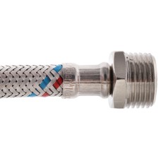 Гибкий шланг для подключения воды Гайка 1/2'' - Штуцер 1/2'' (200 см) ZERIX (ZX1569)