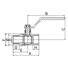 Кран шаровый 1 1/2" ГШР EUROPRODUCT EP.210 (EP2949)