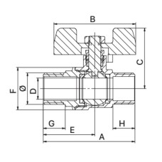 Кран шаровый 1" ШШМ EUROPRODUCT EP.130 (EP2958)