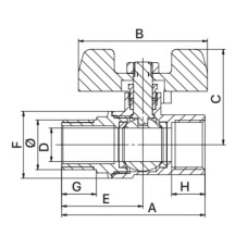 Кран шаровый 3/4" ГГМ EUROPRODUCT EP.120 (EP2928)