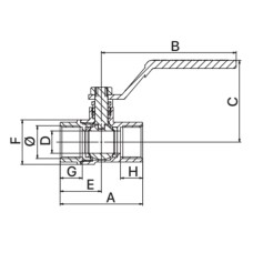 Кран шаровый 1" ГГР EUROPRODUCT EP.220 (EP2939)