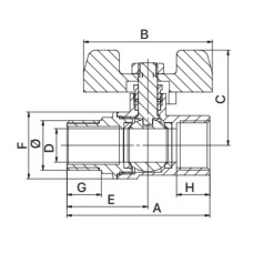 Кран шаровый 3/4" ГШМ ГАЗ EUROPRODUCT EP.111 (EP2933)