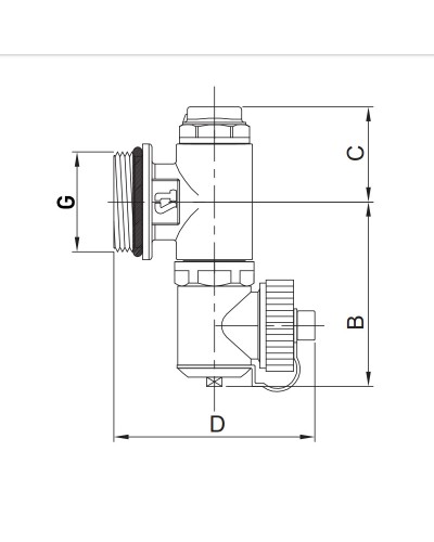 Кінцева зливна група Roho R611-100 - 1" (з краном Маєвського) (RO0153)