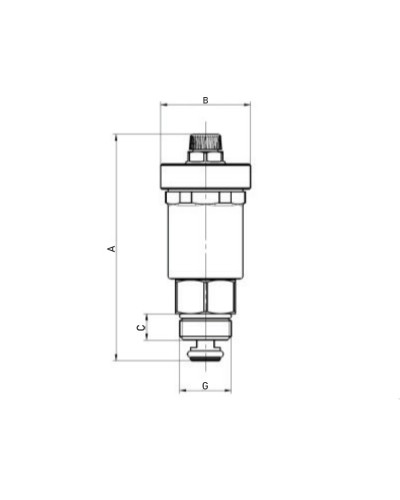 Повітровідвідник автоматичний з клапаном Roho R1302-050N - 1/2" Н (нікель) (RO0140)