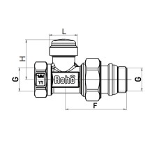 Кран радиаторный Roho R5260-050 - 1/2" прямой (RO0134)