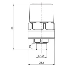 Амортизатор гидроударов Roho R1250-050 - 1/2" Н. PN50 (RO0142)