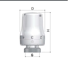 Термоголовка Roho R4010-3015 – 30х1.5 (жидкостный элемент) (RO0136)