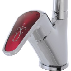 Смеситель для кухни Haiba MAGIC 011 с красной ручкой (HB0699)