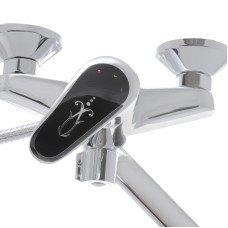 Смеситель для ванны Haiba MAGIC 006 с черной ручкой (HB0674)