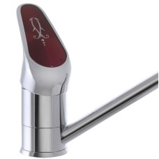 Смеситель для кухни Haiba MAGIC 004 с красной ручкой (HB0688)