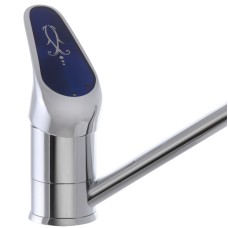 Смеситель для кухни Haiba MAGIC 004 с синей ручкой (HB0664)