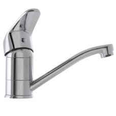 Смеситель для умывальника Haiba MAGIC 004 с черной ручкой (вылив 15 см) (HB0689)