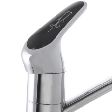 Смеситель для умывальника Haiba MAGIC 004 с черной ручкой (вылив 15 см) (HB0689)